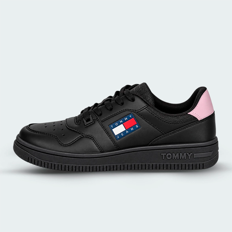 Tenis Tommy Jeans Leather Basket Retro Para Dama