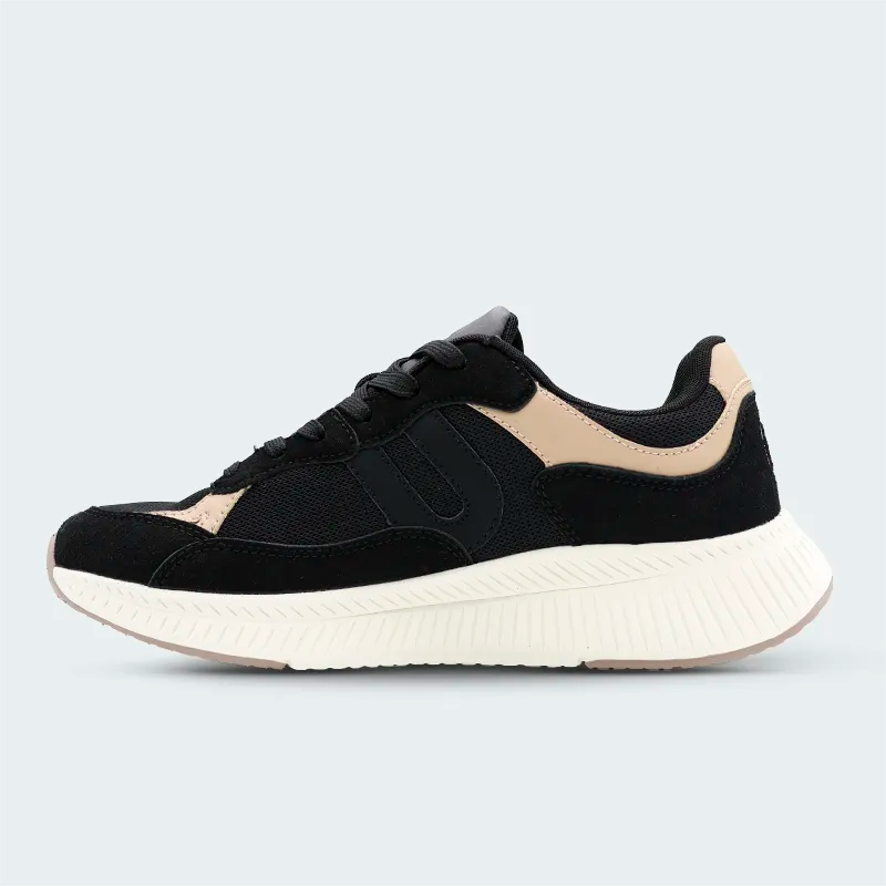 Tenis Urban Negro Beige Hombre