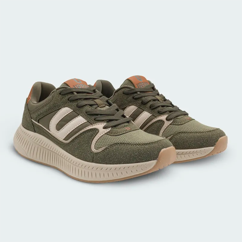 Tenis Urban Verde Beige Hombre