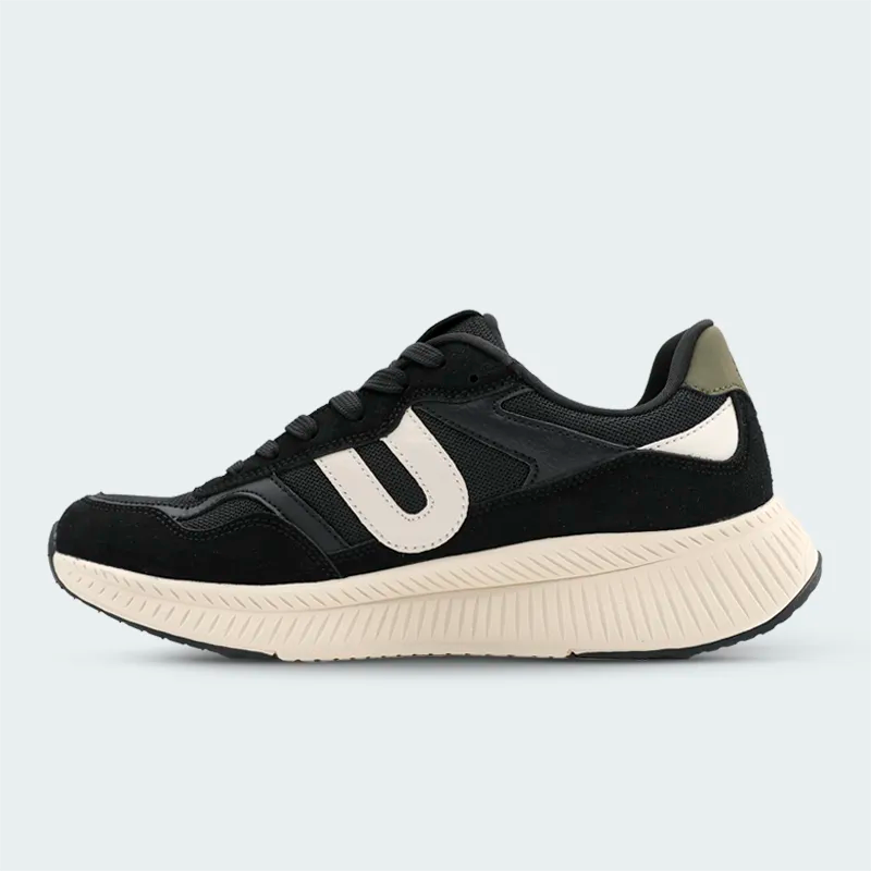Tenis Urban Negro Blanco Verde Hombre