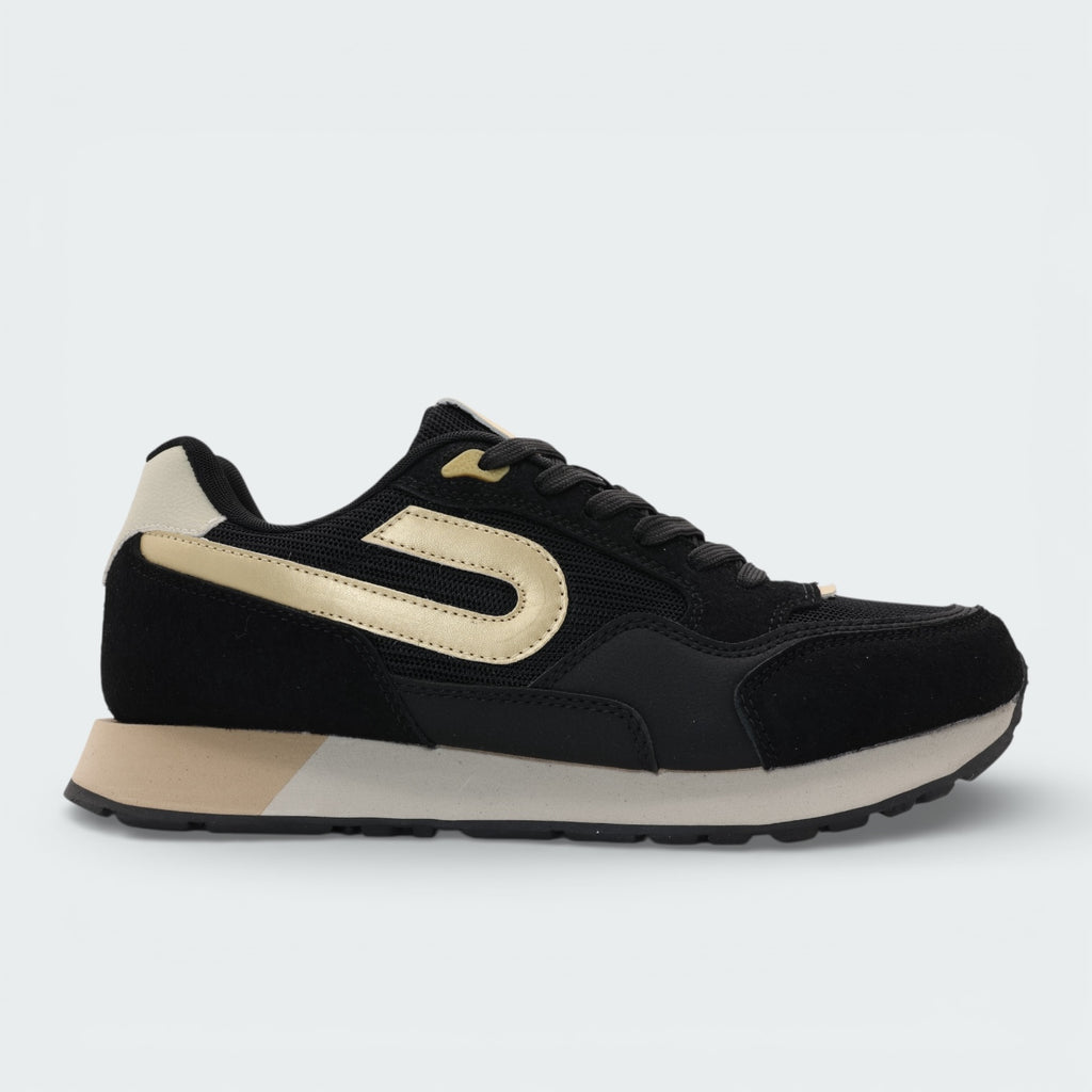 Tenis Urban Suede Trainer Negro Mujer