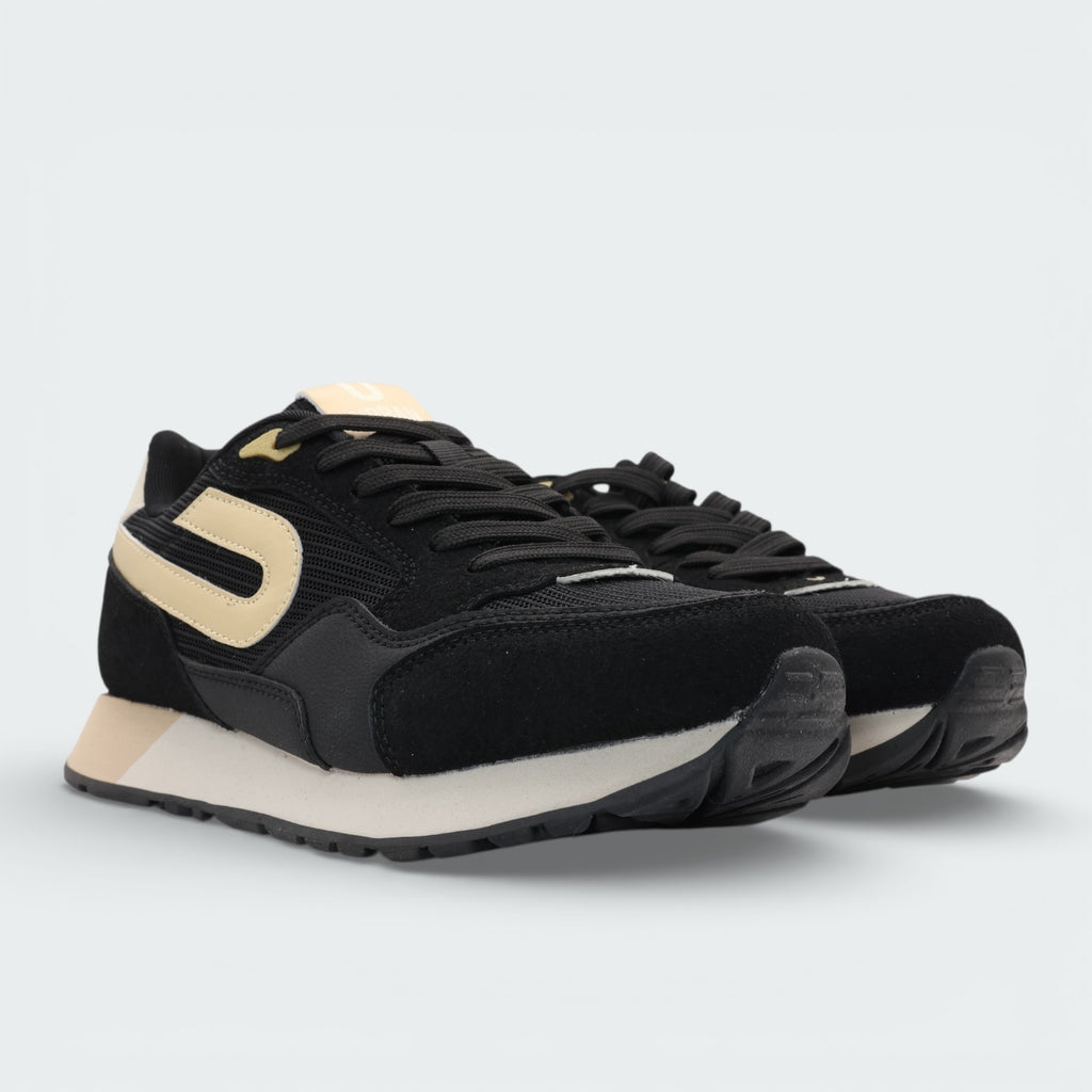 Tenis Urban Suede Trainer Negro Mujer