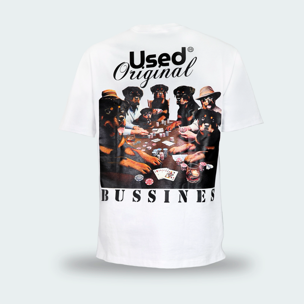 T-Shirt Oversize Used Original Bussines Blanco Hombre