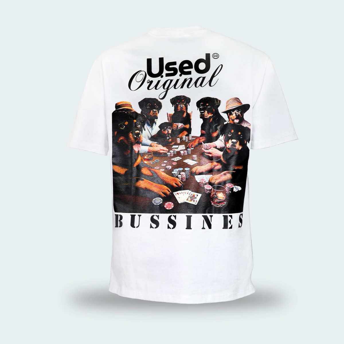 T-Shirt Oversize Used Original Bussines Blanco Hombre