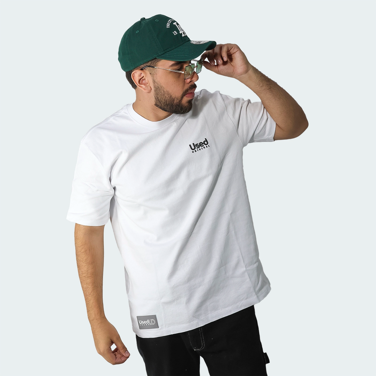 T-Shirt Oversize Used Original Bussines Blanco Hombre