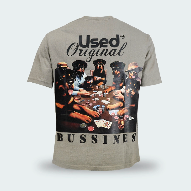 T-Shirt Oversize Used Original Bussines Gris Hombre