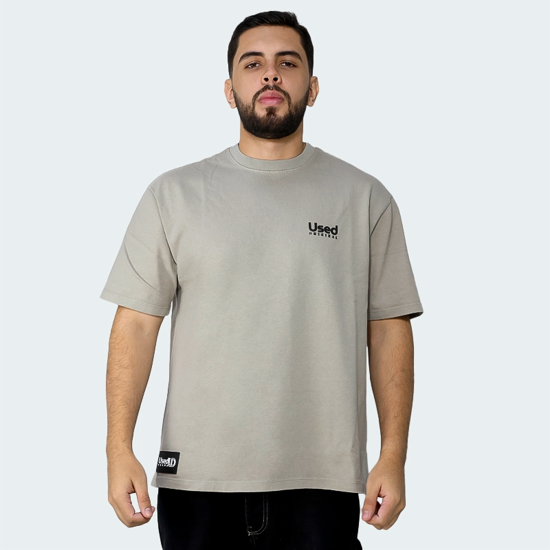 T-Shirt Oversize Used Original Bussines Gris Hombre