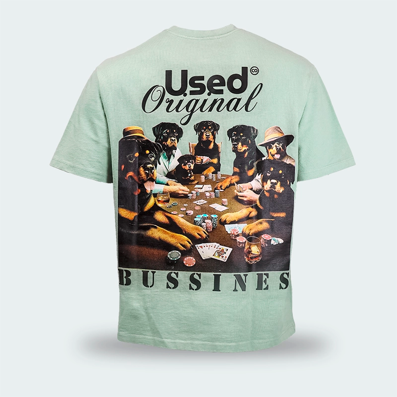 T-Shirt Oversize Used Original Bussines Verde Hombre