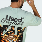 T-Shirt Oversize Used Original Bussines Verde Hombre