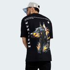 T-Shirt Oversize Used Original Elegance Negro Hombre
