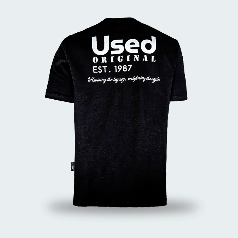 T-Shirt Used Original Classic Negro Hombre
