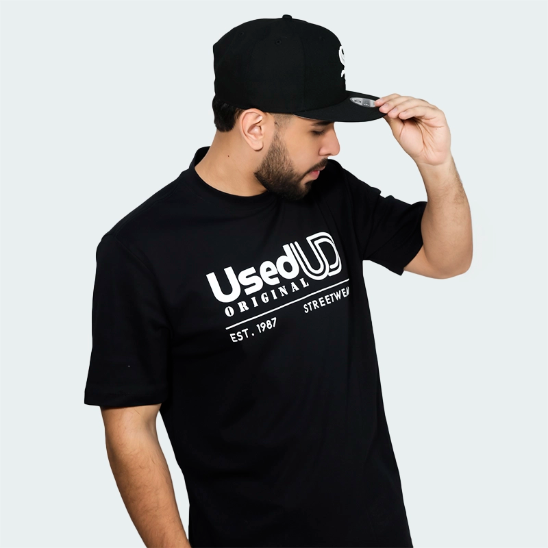 T-Shirt Used Original Classic Negro Hombre