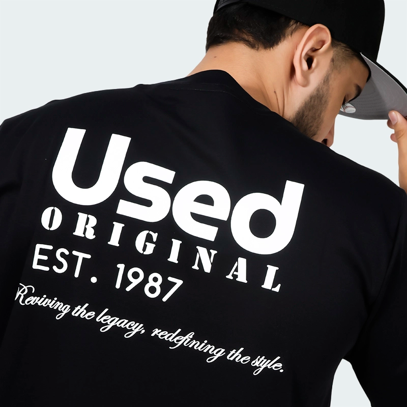 T-Shirt Used Original Classic Negro Hombre