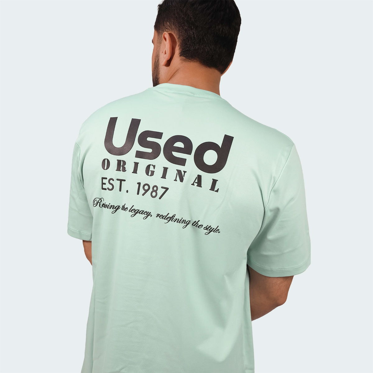 T-Shirt Used Original Classic Light Green Hombre