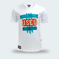 T-Shirt Used Original Print Classic Blanco Hombre