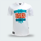 T-Shirt Used Original Print Classic Blanco Hombre