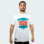T-Shirt Used Original Print Classic Blanco Hombre