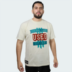 T-Shirt Used Original Print Classic Beige Hombre