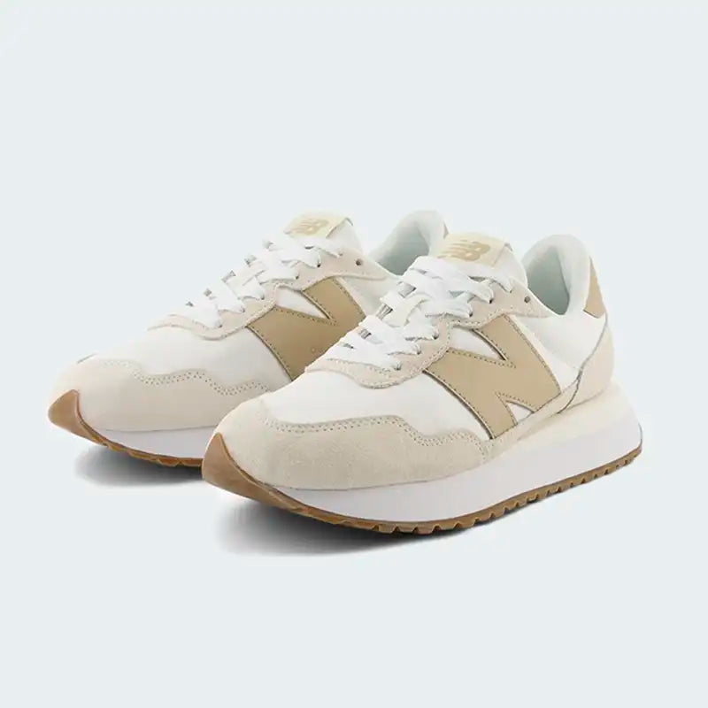 Tenis New Balance 237 Crema Mujer
