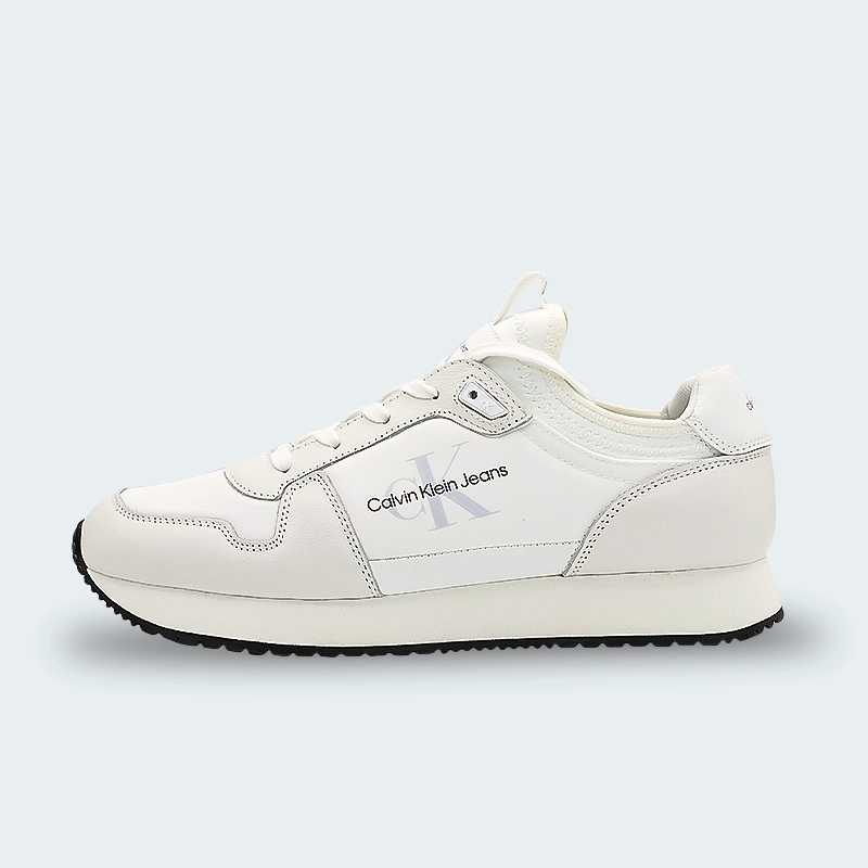 Tenis Calvin Klein Leather Trainers Blanco Hombre