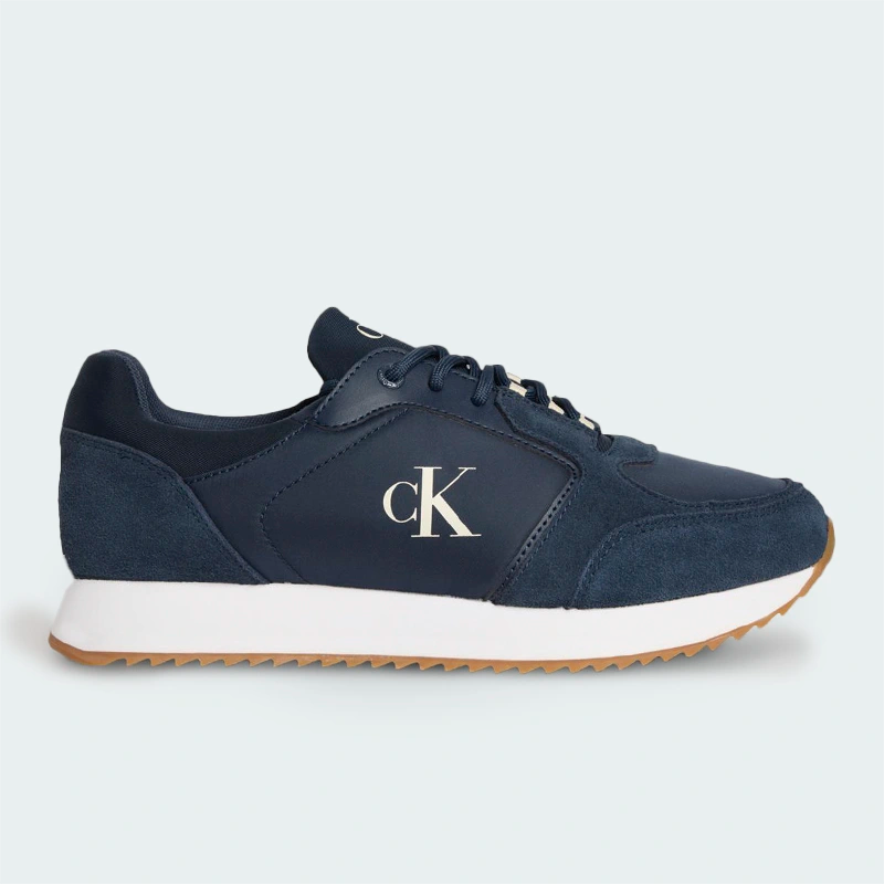 Tenis Calvin Klein Retro Runner Lace Up Azul Hombre