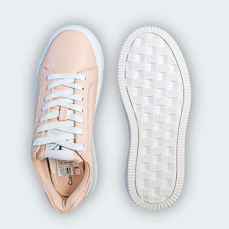 Tenis Calvin Klein Logo Rosado Mujer