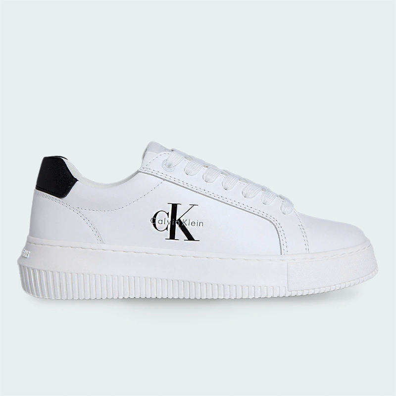 Tenis Calvin Klein Leather Trainers Blanco Mujer