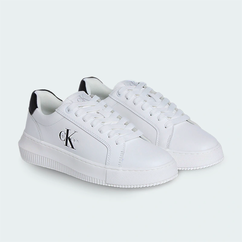 Tenis Calvin Klein Leather Trainers Blanco Mujer