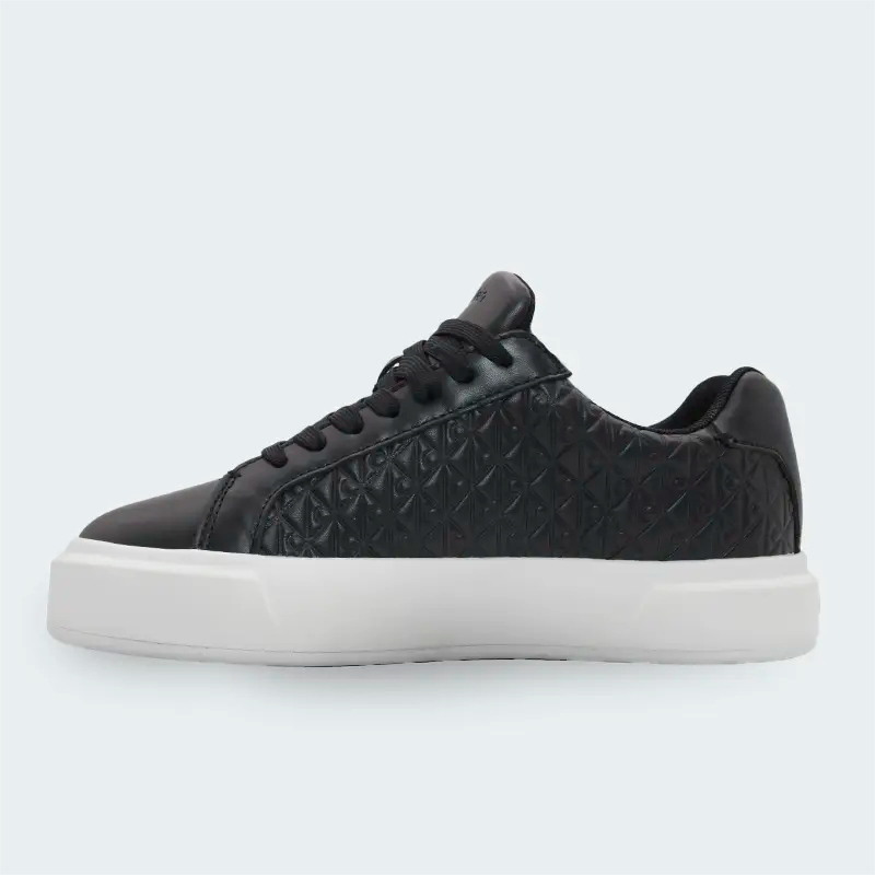 Tenis Calvin Klein Logo Monograma Negro Mujer