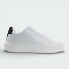 Tenis Calvin Klein Smooth Leather Logo Blanco Mujer