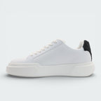 Tenis Calvin Klein Smooth Leather Logo Blanco Mujer