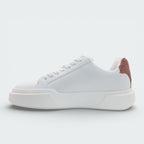 Tenis Calvin Klein Smooth Leather Logo Blanco Mujer