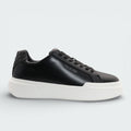 Tenis Calvin Klein Smooth Leather Logo Negro Mujer