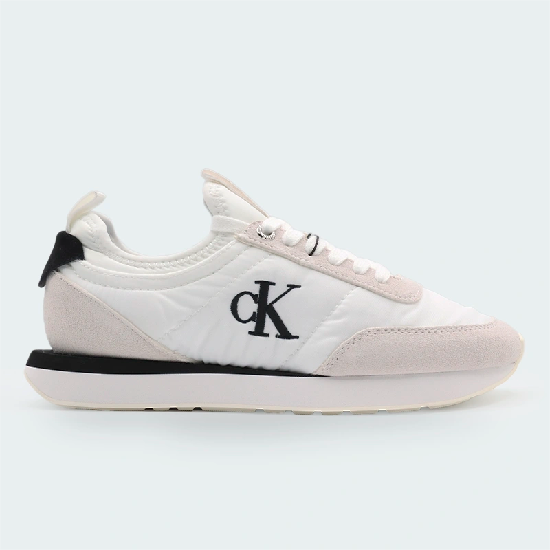 Tenis Calvin Klein Retro Runner Sock Blanco Mujer