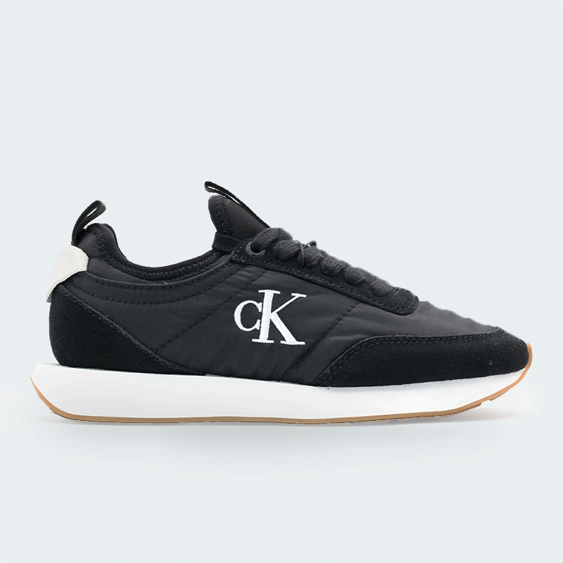 Tenis Calvin Klein Retro Runner Sock Negro Mujer