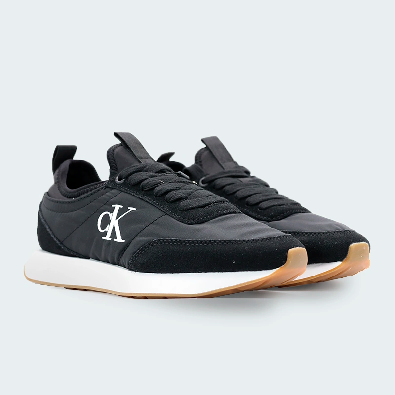 Tenis Calvin Klein Retro Runner Sock Negro Mujer